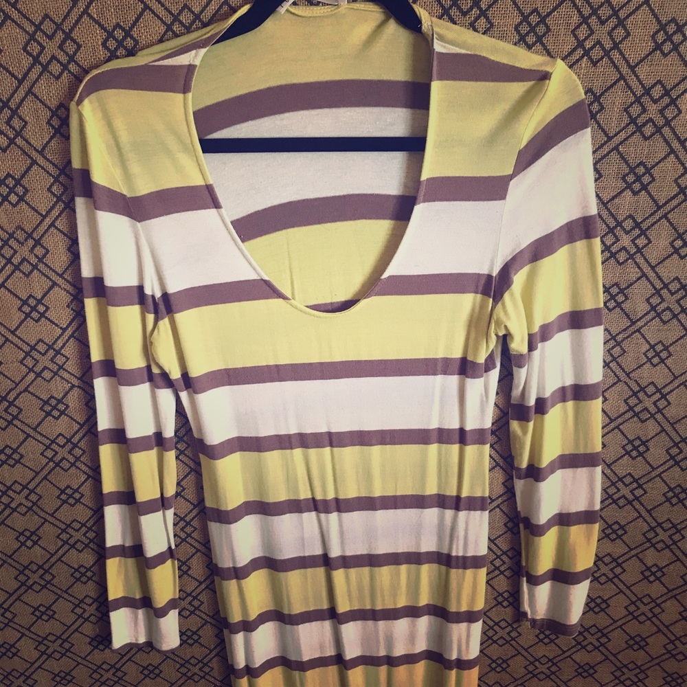 Long Sleeve stripped dress